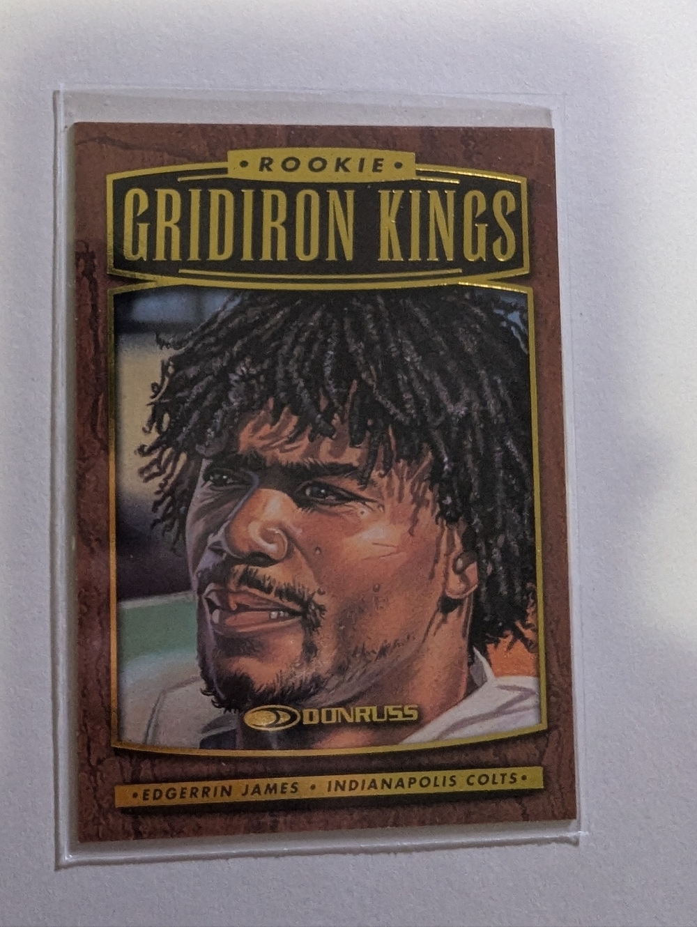 1999 Donruss Rookie Gridiron Kings #RGK4 Edgerin James 0707/5000 Rookie - Picture 3 of 10